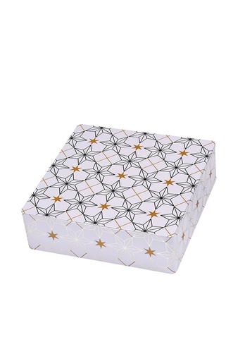 [1630576] Blikken Stars White 18.3x18.3x5.5cm 12stuks