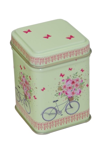 [1630519] Blikken Bike and Flowers 4.3x4.3x6cm 24stuks