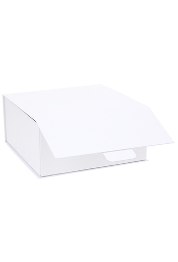 [K1272189] Luxe Klep Geschenkdozen Wit Mat Vancouver 20.8x21.5x10cm 1200gr 25st