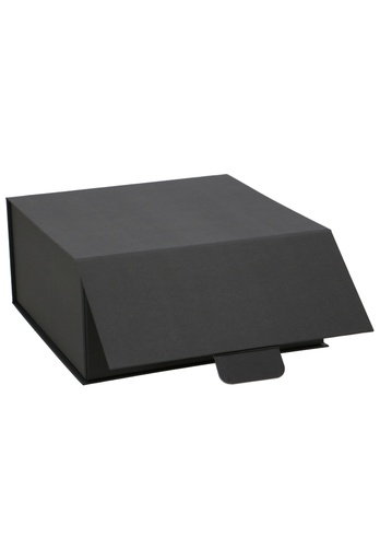 [K1272190] Luxe Klep Geschenkdozen Zwart Mat Vancouver 20.8x21.5x10cm 1200gr 25st