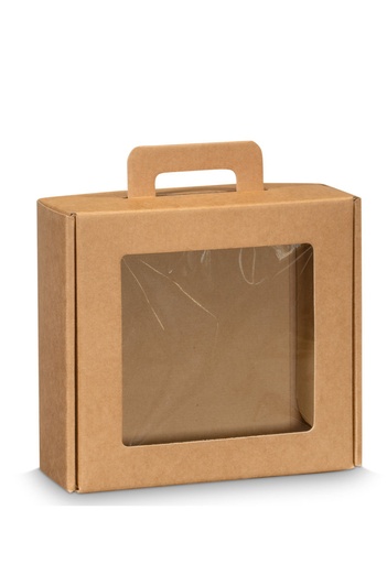 [1272196] Kadodoos Colour Naturel Vierkant & Venster Handgreep 21x8.5x20cm 30st