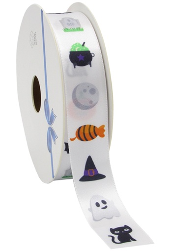 [K1391334] Satijn Lint Fotoprint Halloween 23mm x 20meter