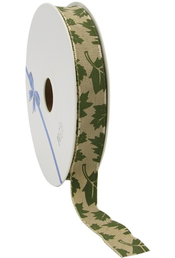 [K1391336] Kadolint Naturel Herfst Bladeren Groen 15mm x 20meter