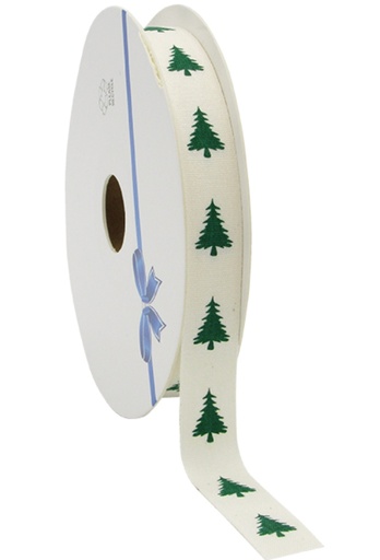 [K1391340] Kerstlint Katoen Dennenboon Groen 15mm x 20meter