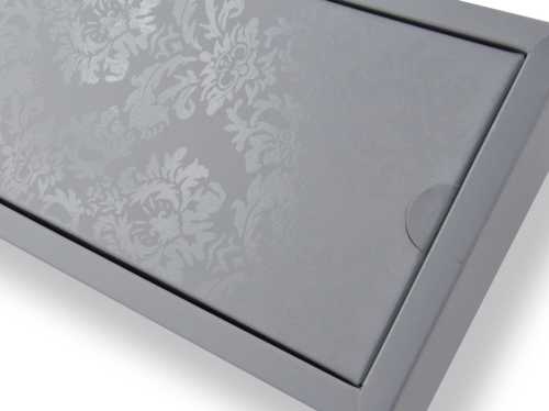 [1450182] Geschenkdoos 12.5x25x2.5cm Bennie Baroc Grijs 50stuks