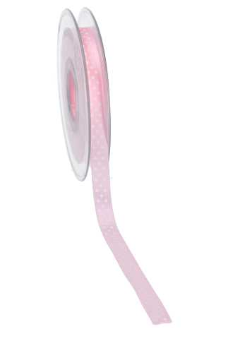 [K1390058] Cadeaulint Satijn Dots Roze 10mm x 20 meter