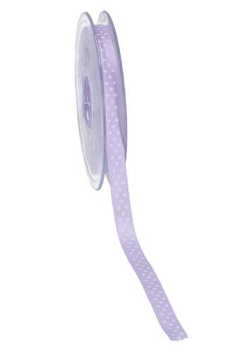 [K1390061] Cadeaulint Satijn Dots Lila 10mm x 20 meter