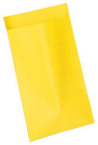 [K1070052] Kadozakjes Kraft Geel 7x13cm 200stuks Geschenkverpakking