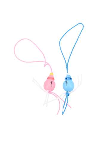 [K1340035] Gelukspoppetjes Flesje Roze & Blauw Met Koord 100stuks