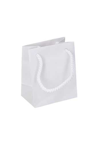 [K1110170] Kadotasjes Latina Mat Wit Met Koord 10x6.5x12cm 12stuks