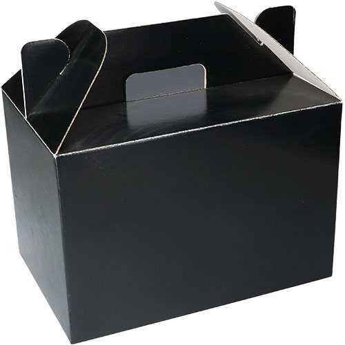 [K1270472] Geschenkdoos Draagdoos XL Met Handvat Zwart 30x20x20cm 25st OP IS OP