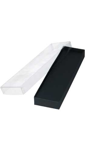 [K1270458] Sieradendoosjes 22x5.5x2cm Zwart Transparant Deksel 25stuks OP IS OP