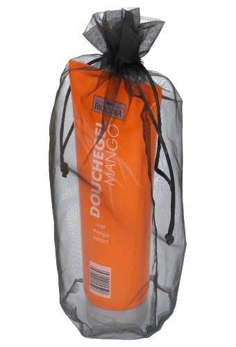 [K1070196] Organza zakjes Flesje 9x27cm Zwart 10 stuks