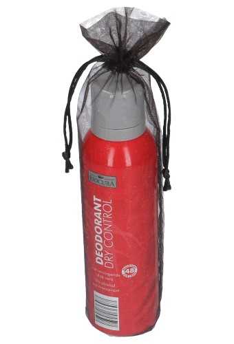 [K1070198] Organza zakjes Flesje 5x24cm Zwart 10 stuks