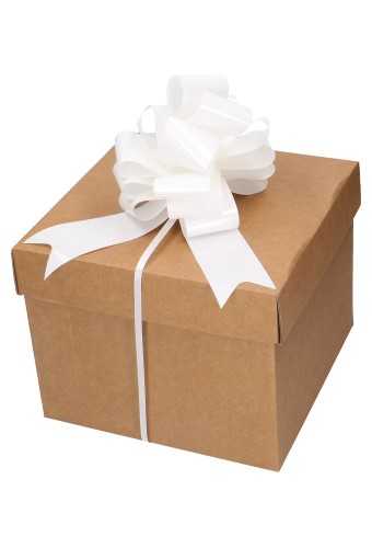 [K1420336] Strik Lak Wit Doorsnee 15cm lint 5cm 1stuks