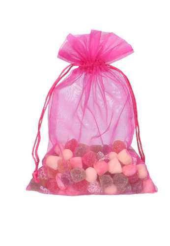 [K1070111] Organza zakjes Fuchsia Groot 17x24cm 10stuks