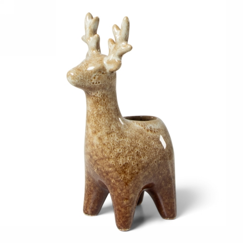 [1681401] Jens Living Rendier Kandelaar Bruin 7.5x5.3x12.5cm 1stuks