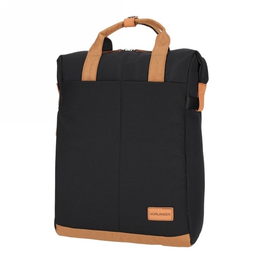 [1681654] Norlander Shopper Rugtas Austin Zwart 30x14x40cm 1stuks