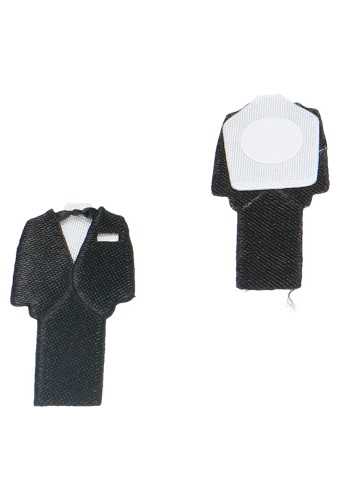 [K1340042] OPRUIMING Decoplakkers Zwart Trouwpak Met Plakker 100stuks