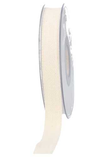 [K1390103] Luxe Kadolint Katoen Naturel 15mm x 10 meter