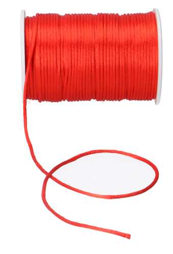 [K1400012] Kadolint Satijn Koord Rood 2mm x 100 meter