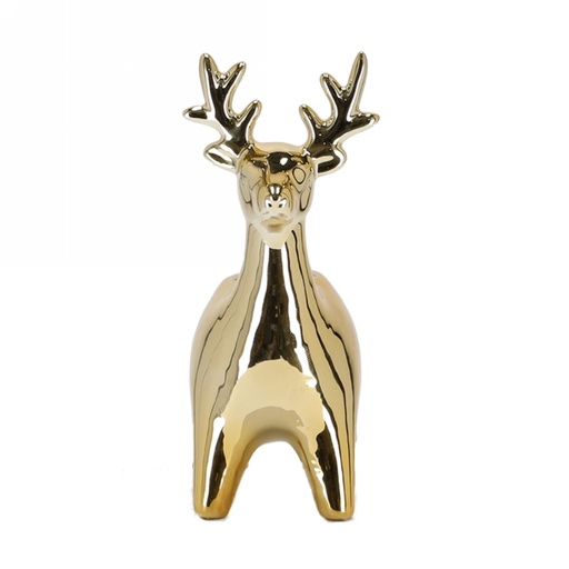 [1681756] Jens Living Rendier Kandelaar Goud 7.5x5.3x12.5cm 1stuks