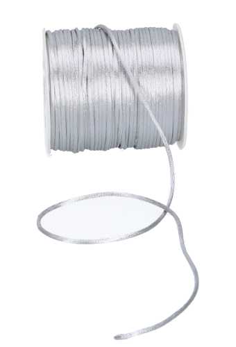 [K1400013] Kadolint Satijn Koord Zilver 2mm x 100 meter