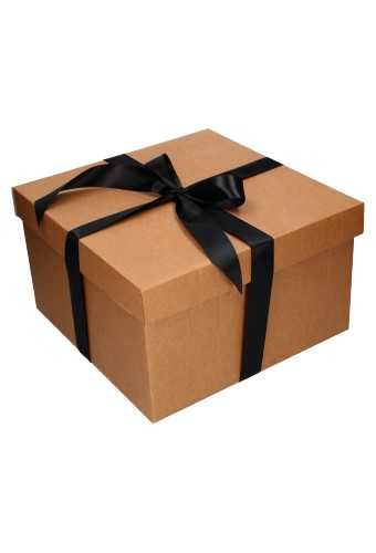 [K1270565] Luxe Geschenkdoos Torino Kraft 36x36x21.5cm 12stuks