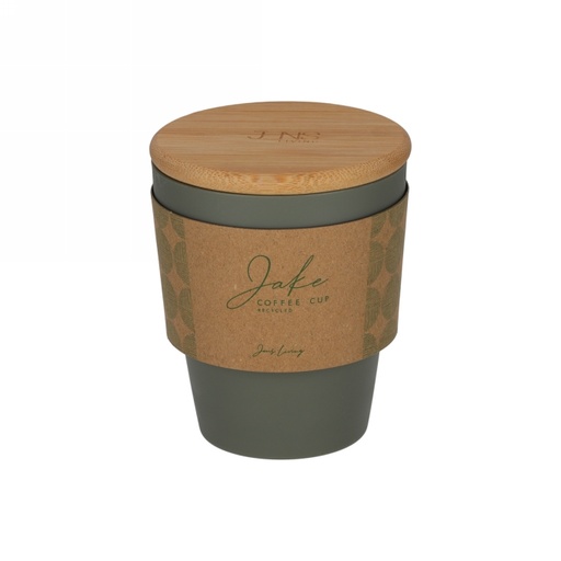 [1681902] Jens Living Koffiebeker Jake Gerecycled Pp Groen 9x9x10.5cm 1stuks