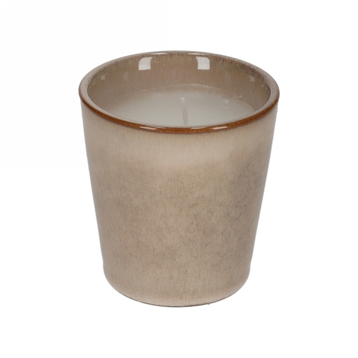 [1681979] Jens Living Mok Kaars Taupe 7.8x7.8x8cm 1stuks