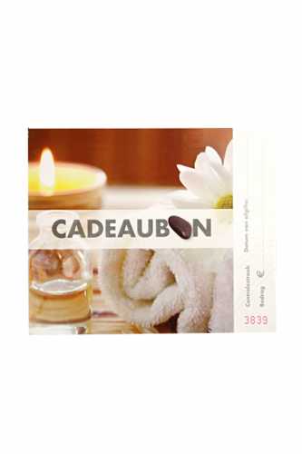[K1020007] Kadobon Wellness + Witte Envelop 13x13cm 10 stuks