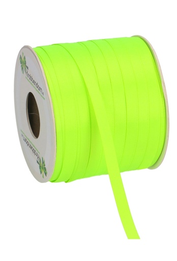 [K1300158] Satijn Dubbel Lint 6mm x 100 meter Groen Neon OP IS OP
