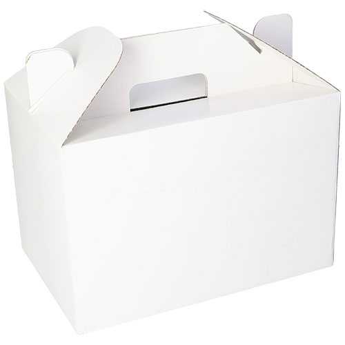 [K1270583] Geschenkdoos Draagdoos XL Met Handvat Wit 30x20x20cm 25stuks OP IS OP