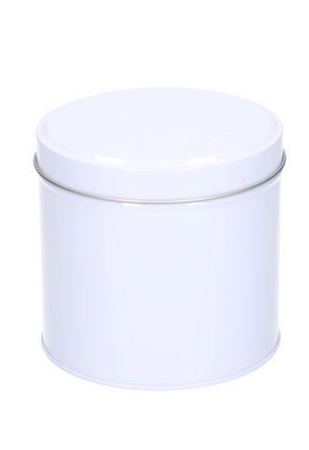 [1150280] Blikken Wit Blanco Rond r10.7x10cm 12stuks