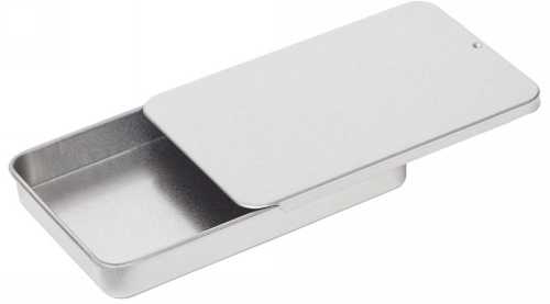 [1150289] Blikken Blanco Rechthoekig 10x6.5x1.3cm 24stuks