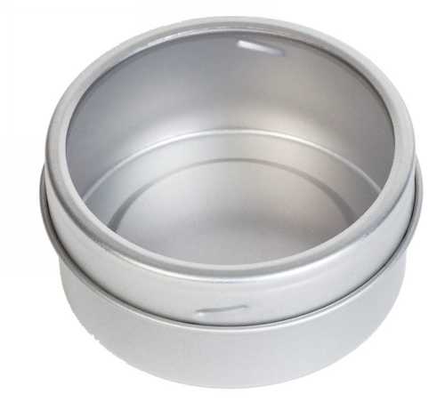 [1150294] Blikken Blanco Met Venster Rond 6.5x3cm 12stuks