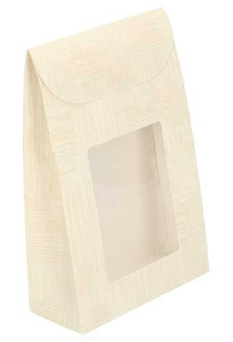 [K1270606] Kadozakje Java Sluiting & Venster Lederlook Creme 11.5x5.5x18cm 10st