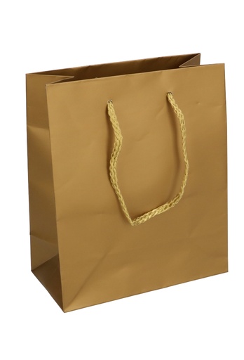 [K1110066] Kadotasjes Latina Mat Goud Met Koord 16x8x19cm 12stuks