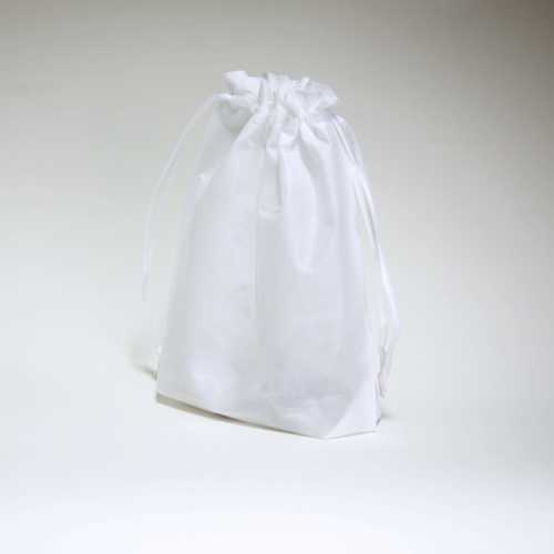 [K1070280] Geschenkzak Nonwoven Met Trekkoord Patti Wit 35x10x39cm 200stuks