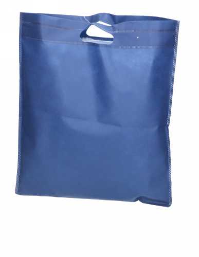 [1110253] Draagtas Dongo Nonwoven Uitgesneden Handvat Blauw 23.5x35cm 200stuks