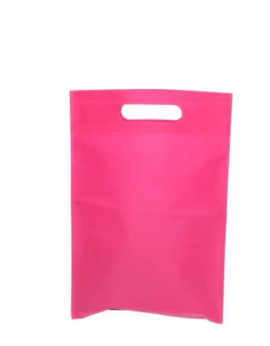 [1110261] Draagtas Dongo Nonwoven Uitgesneden Handvat Fuchsia 38.5x45cm 200stuks