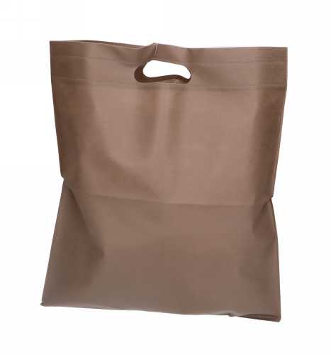 [1110264] Draagtas Dongo Nonwoven Uitgesneden Handvat Bruin 38.5x45cm 200stuks