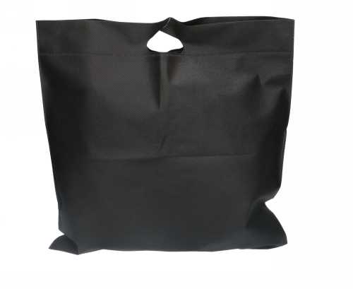 [1110266] Draagtas Dongo Nonwoven Uitgesneden Handvat Zwart 48x50cm 200stuks