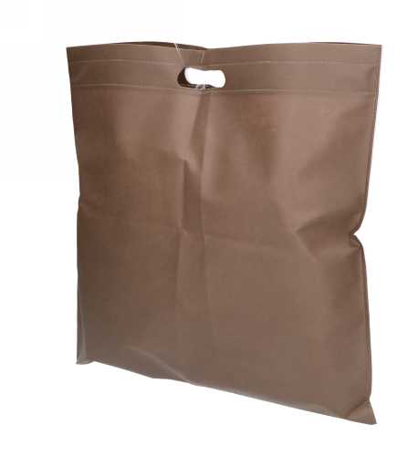[1110271] Draagtas Dongo Nonwoven Uitgesneden Handvat Bruin 48x50cm 200stuks