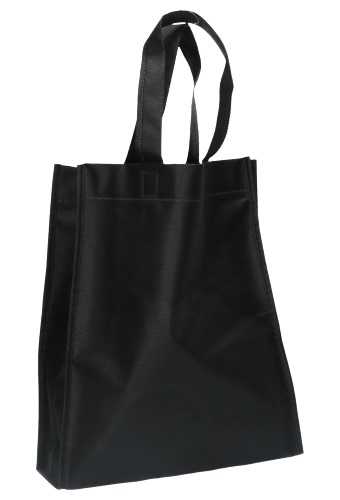 [K1110280] Draagtas Mango Nonwoven Met Lange Handvat Zwart 30x10x35cm 200stuks