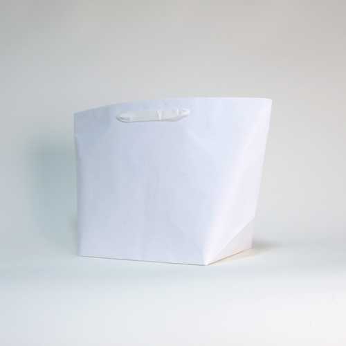 [1110294] Draagtas Papieren Gerecycled Balogna Wit 28x18x46cm 50stuks
