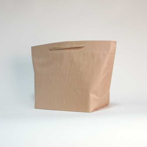 [1110293] Draagtas Papieren Gerecycled Balogna Naturel 28x18x46cm 50stuks