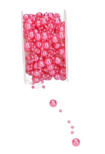 [K1390146] Koord Lint Balletjes Fuchsia 8mm x 10 meter