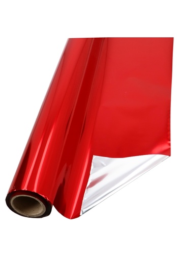 [K1080007] Cadeaufolie Metallic Rood 100 cm x 25meter 30 mic