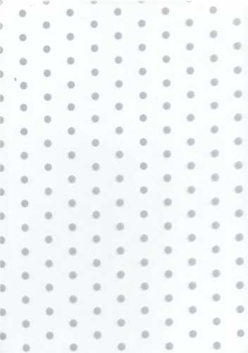 [K1080035] Cadeaufolie Transparant Zilveren Dots 70cm x 50meter 35my